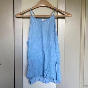 Blue racer back tank